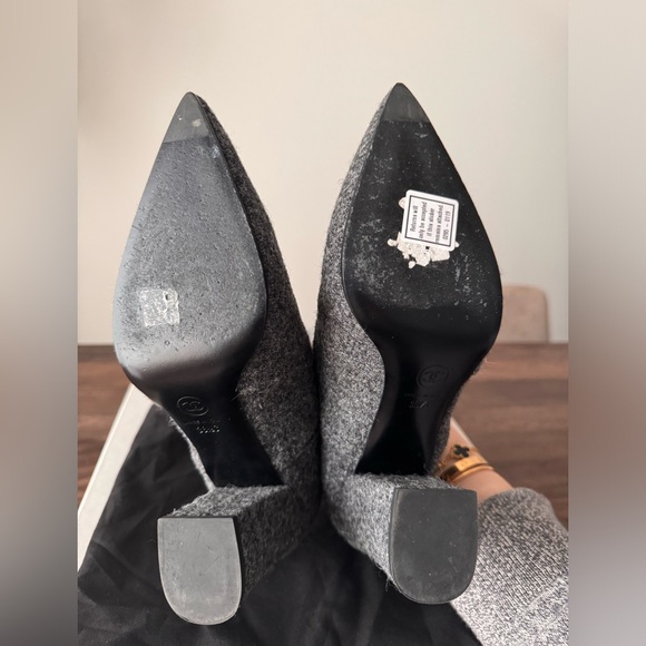 Chanel Wool Lace-up Ankle Booties - Picture 6 of 9